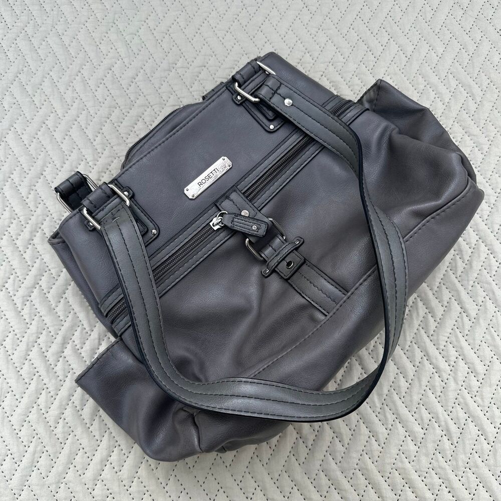 Grey Rosetti Purse Bag